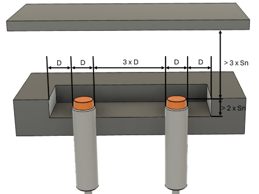 Non-flush sensor mounting