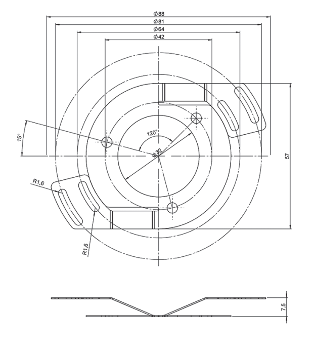 90.1075 Encoder montagebeugel