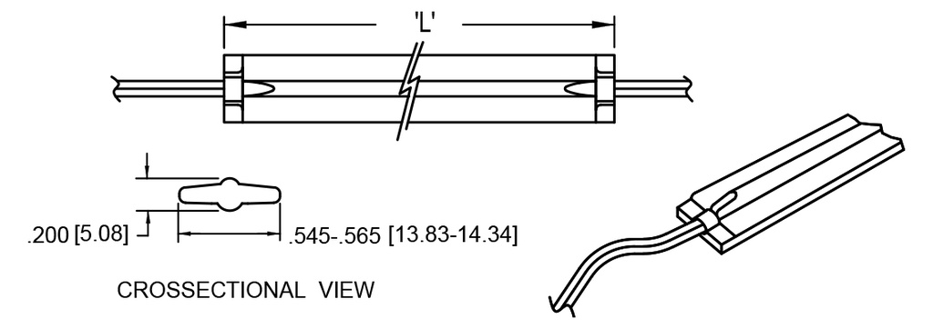 Contactstrook 191-S afmetingen
