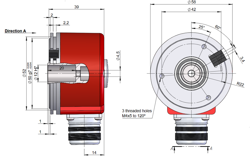 LAU16 M23 Dimensions