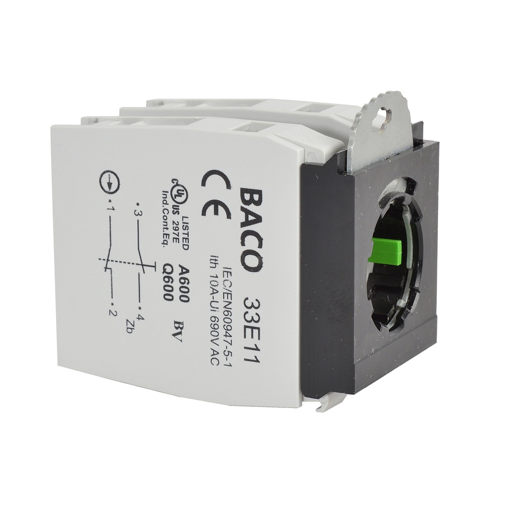 334E22 Adapter 3 posities met 2x NO/NC contact