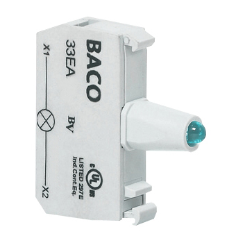 33EAGM Groen LED blok, 130 Vac