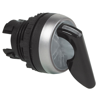 L21ML30 Selectieschakelaar Zwart, Toggle, 45° , 22-serie