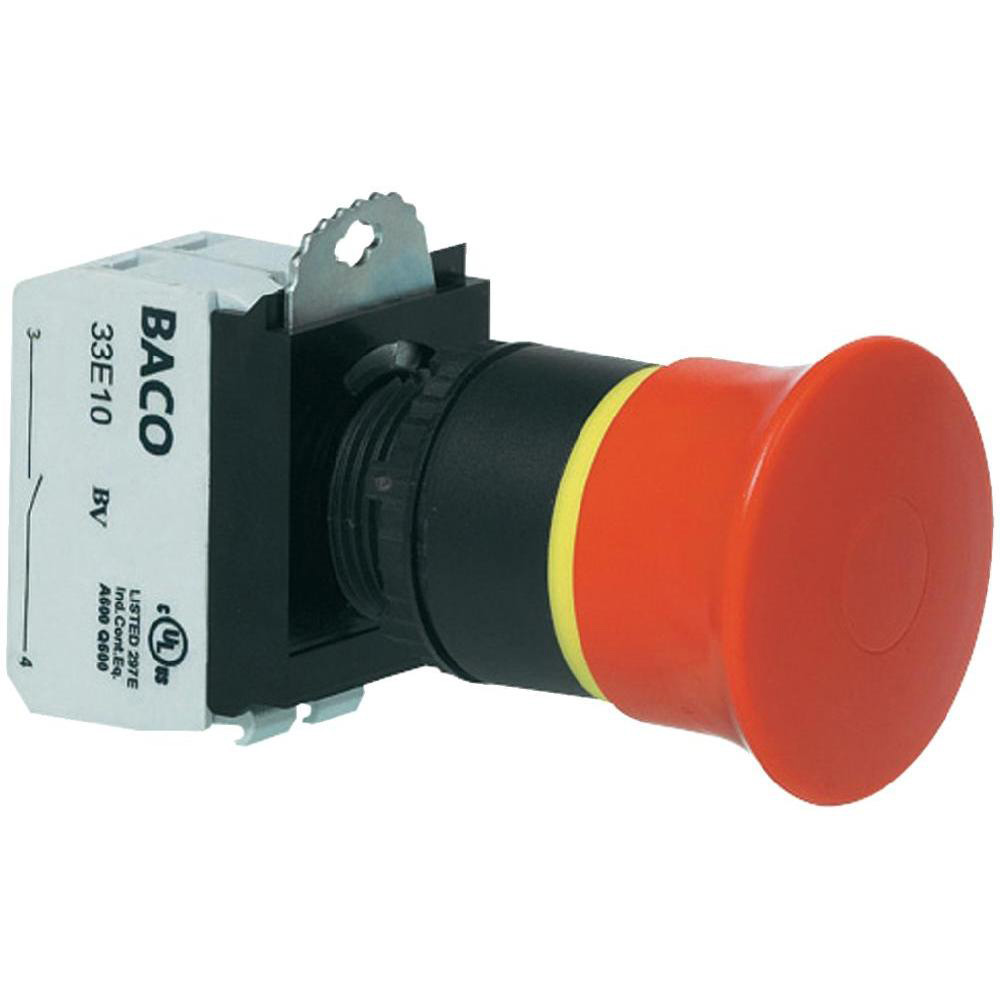 L22DR01B Noodstop, Pull-to-reset, met NO+NC contact, 22-serie