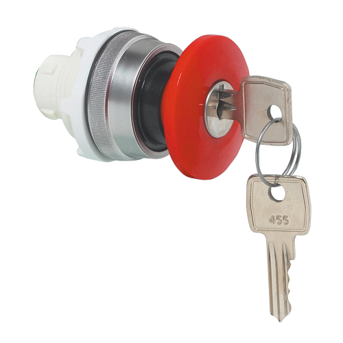 T16GM01 Noodstop Rood, Met sleutel, 30-serie