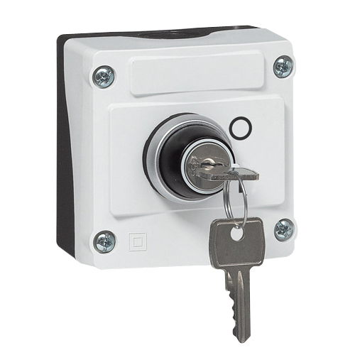 LBX12610 Sleutelschakelaar in behuizing, zwart, NO