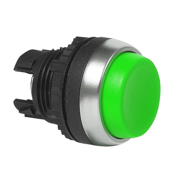 L21AB02 Drukknop Groen, Spring return, Non-flush, 22-serie
