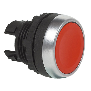 L21AA31 Drukknop Rood, Spring return, Flush, Markering op aanvraag, 22-serie