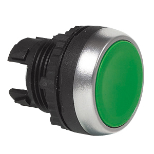 L21AA32 Drukknop Groen, Spring return, Flush, Markering op aanvraag, 22-serie