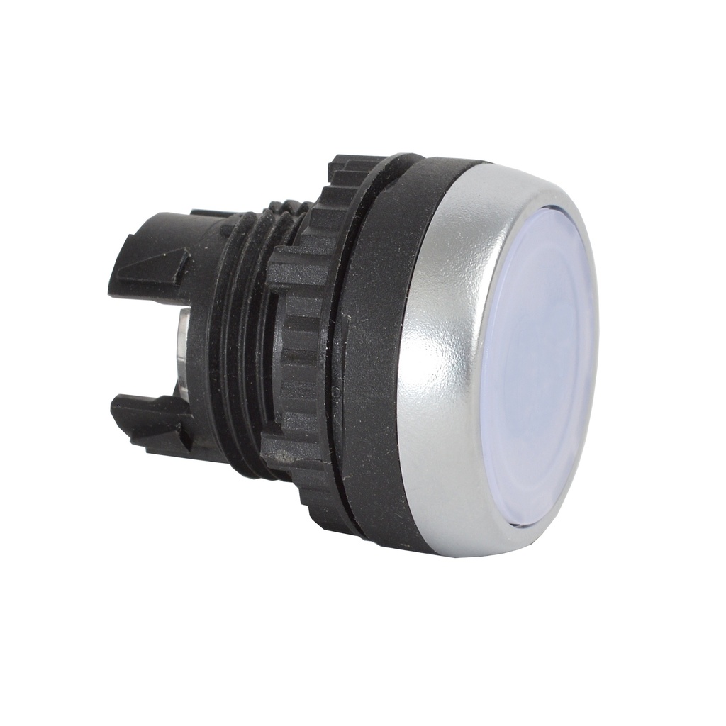 L21AH35 Drukknop Wit, Spring return, Flush, Markering op aanvraag, 22-serie