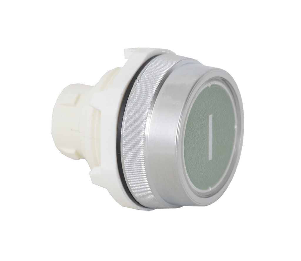 T16AA82 Drukknop Groen, Spring return, 'I', Flush, 30-serie