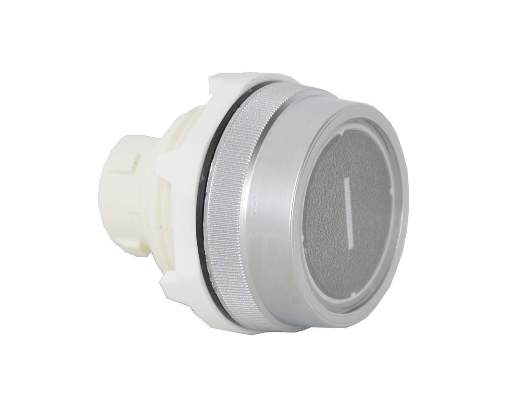 T16AA83 Drukknop Zwart, Spring return, 'I', Flush, 30-serie