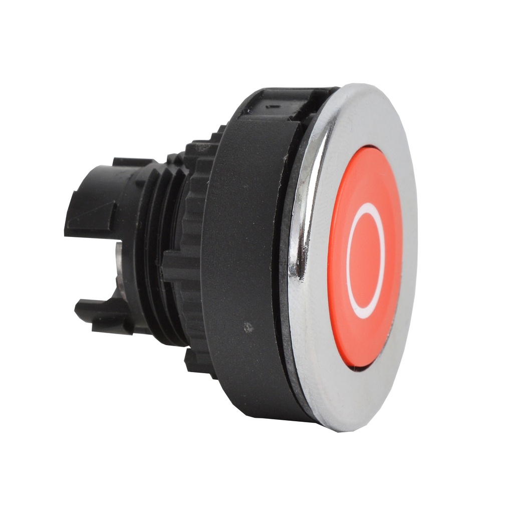 L23AA81 Drukknop Rood, Spring return, 'O', Super-flush, 22-serie