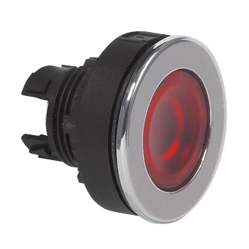 L23AH31 Drukknop Rood, Spring return, Super-flush, Markering op aanvraag, 22-serie