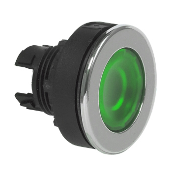L23CH20 Drukknop Groen, Toggle, Super-flush, 22-serie
