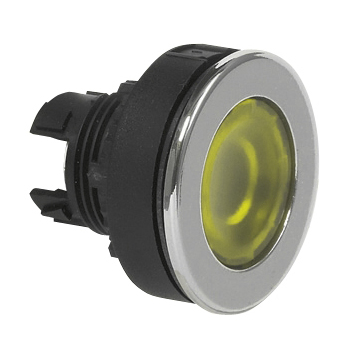 L23CH40 Drukknop Geel, Toggle, Super-flush, 22-serie