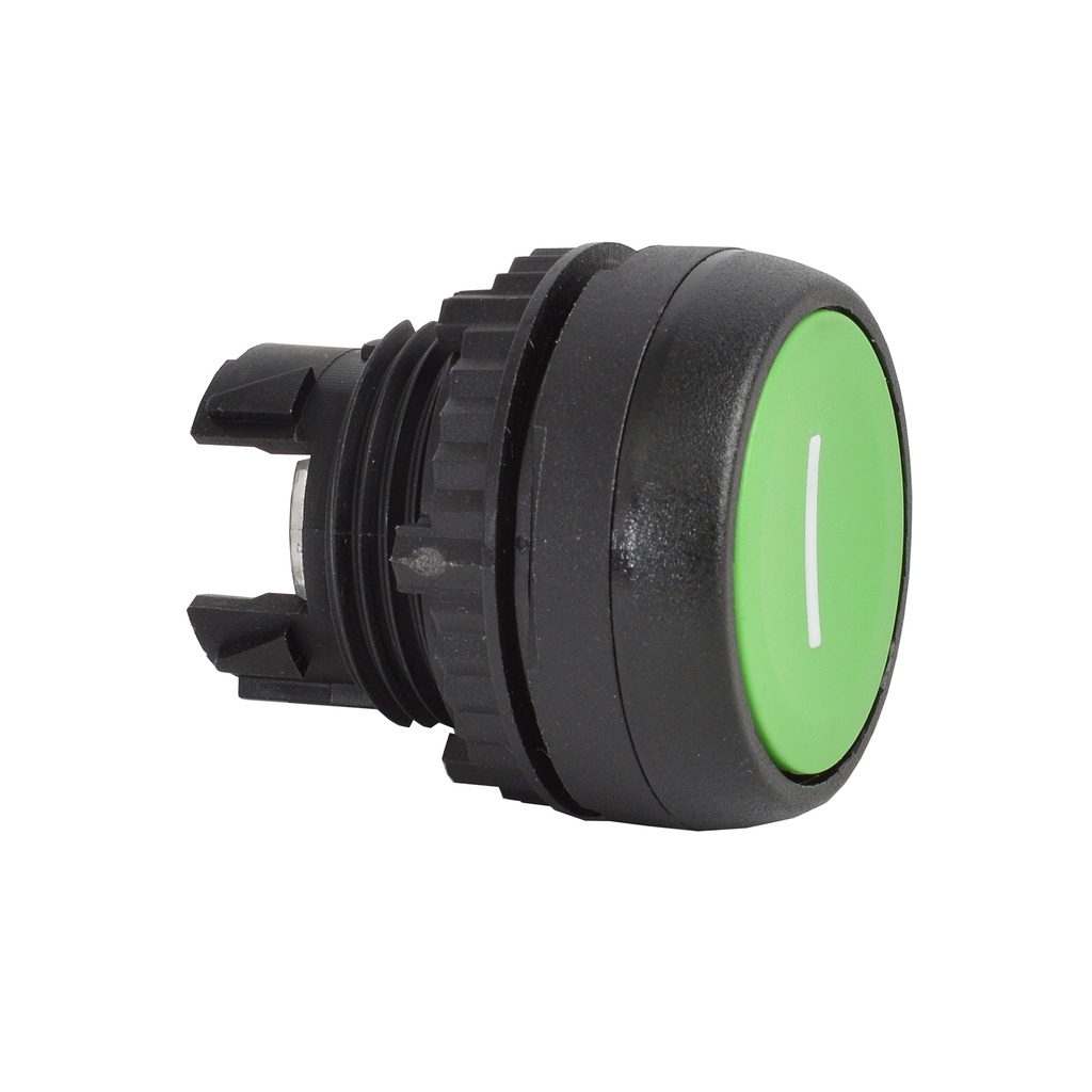 L22AA82 Drukknop Groen, Spring return, 'I', Flush, 22-serie