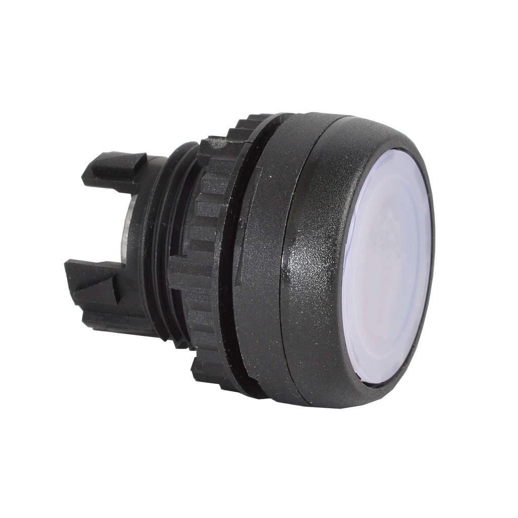 L22AH50 Drukknop Wit, Spring return, Flush, 22-serie