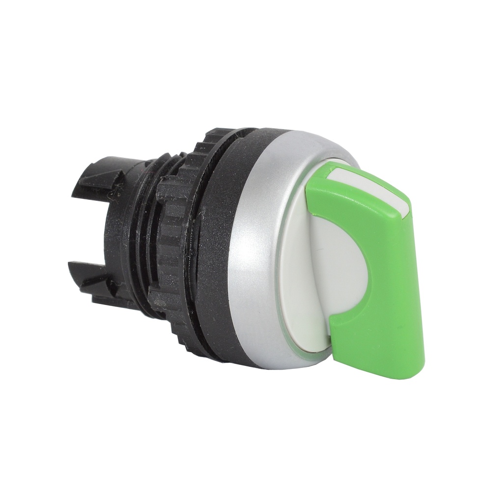 L21KB02 Selectieschakelaar Groen, Spring return, Symmetrisch, 45° , 22-serie
