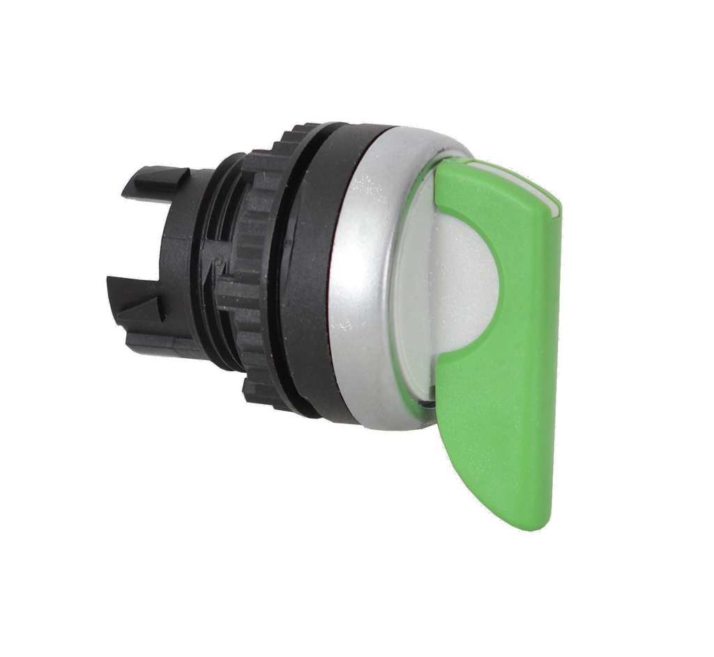 L21KT02 Selectieschakelaar Groen, Toggle, Symmetrisch, 90°, 22-serie