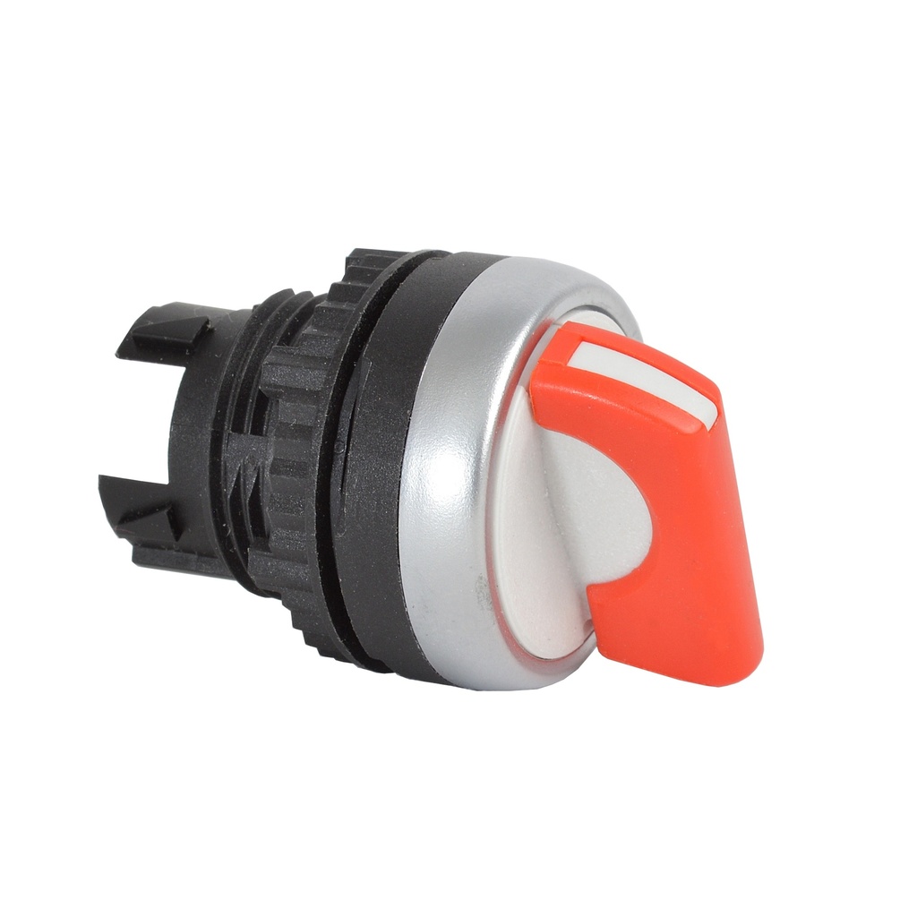 L21MB01 Selectieschakelaar Rood, Spring return van links, 45° , 22-serie