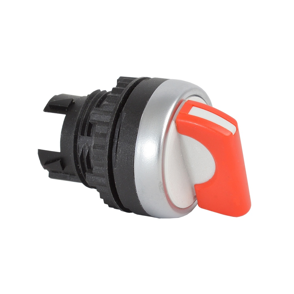 L21MD01 Selectieschakelaar Rood, Spring return van beide kanten, 45° , 22-serie