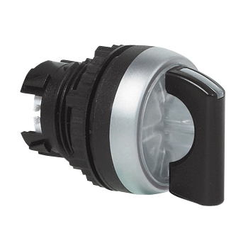L21MJ30 Selectieschakelaar Zwart, Toggle, 90°, 22-serie