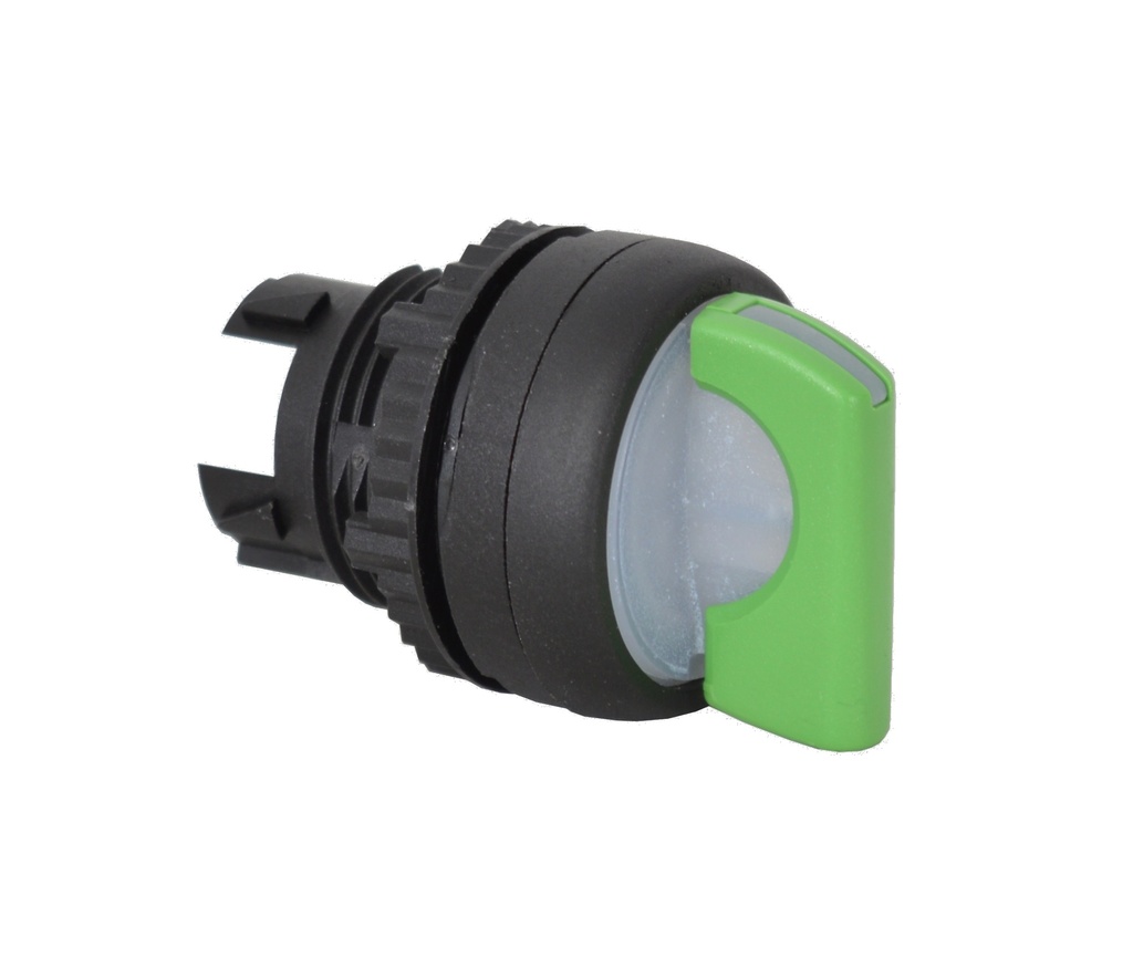 L22KG20 Selectieschakelaar Groen, Toggle, Symmetrisch, 45° , 22-serie