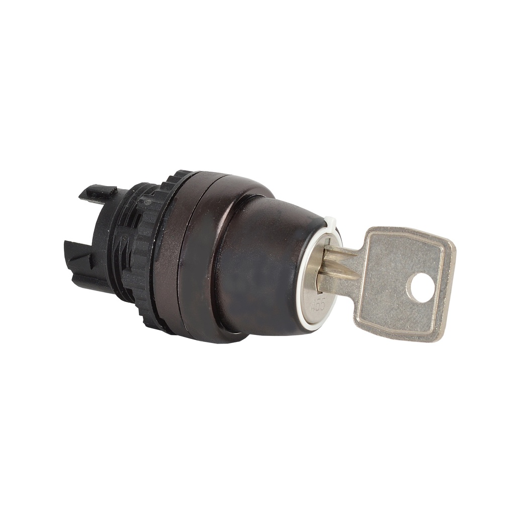 L22LC00 Sleutelschakelaar Zwart, Toggle, 45° , 22-serie