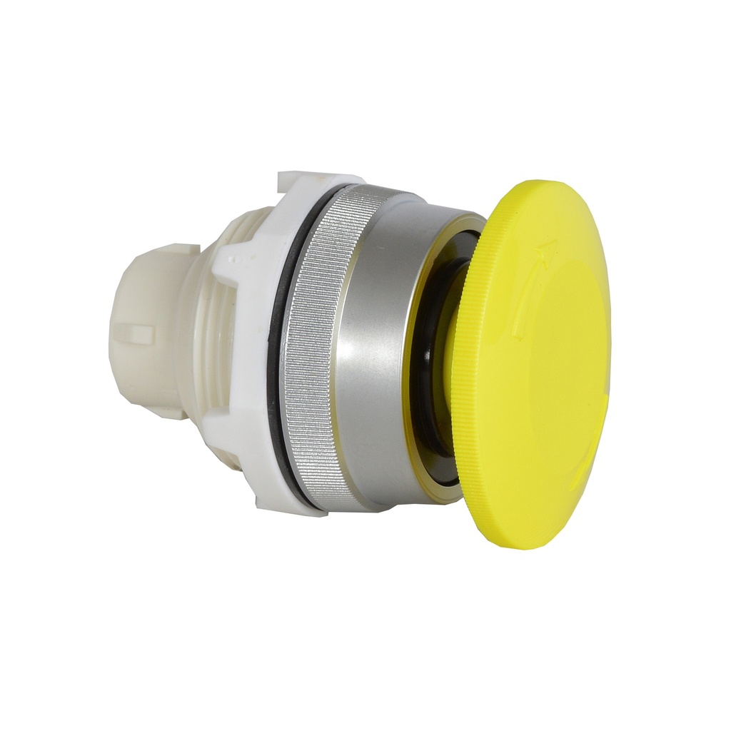 T16ED04 Paddestoelknop Geel, Turn-to-reset, 30-serie