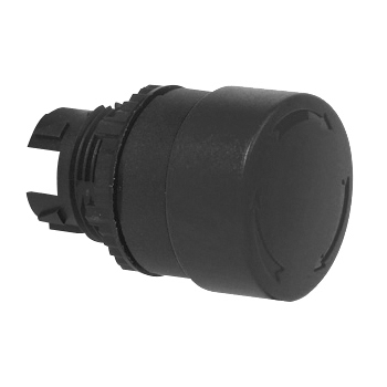 L22EC03 Drukknop Zwart, Turn-to-reset, 22-serie