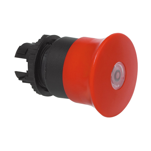 L22DM10 Noodstop Rood, Turn-to-reset, 22-serie
