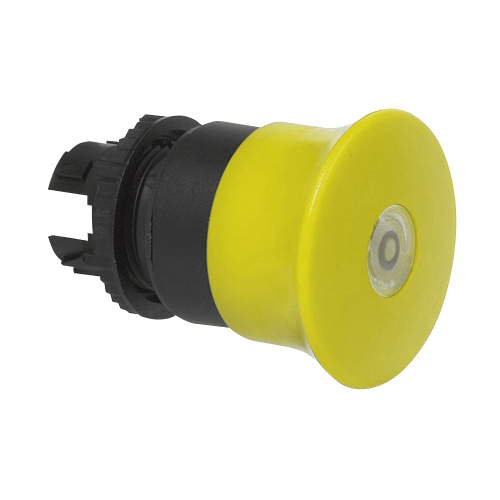 L22DM40 Drukknop Geel, Pull-to-reset, 22-serie