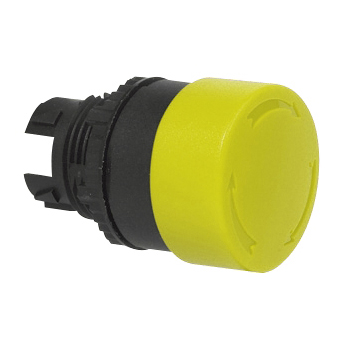 L22EC04 Drukknop Geel, Turn-to-reset, 22-serie