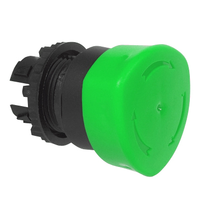 L22ED02 Drukknop Groen, Turn-to-reset, 22-serie