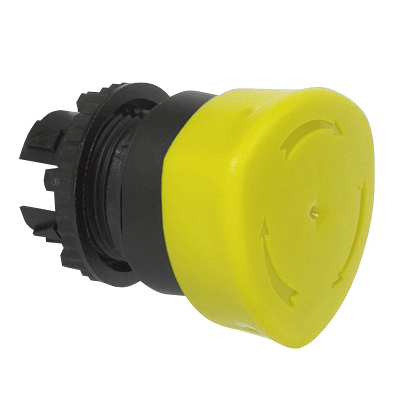 L22ED04 Drukknop Geel, Turn-to-reset, 22-serie