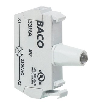 33RARL Rood LED blok, 12 … 24 V AC/DC