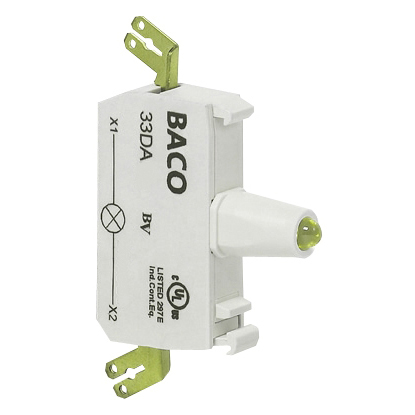 33DAWH Wit LED blok, 230 Vac