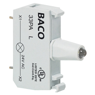 33PABL Blauw LED blok, 12 … 24 V AC/DC