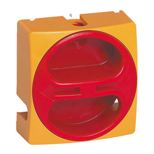 172603 Draaiknop voor lastschakelaars Geel/Rood voor montage in 22 mm gat