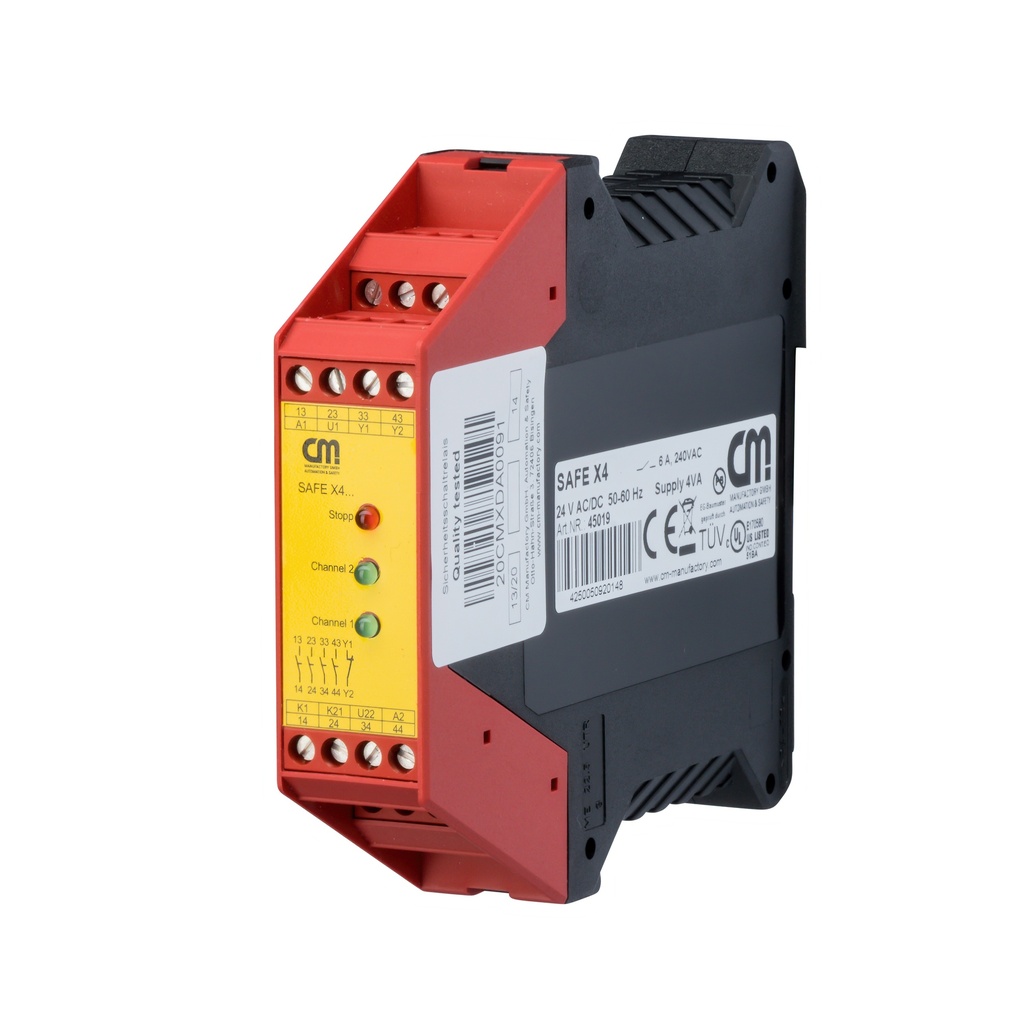 SAFE X4 Uitbreidingsmodule 24V AC/DC 4xNO (Riese AR.9613.2000)