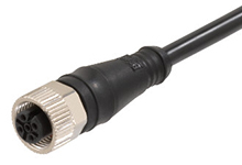 805000E03M020, M12 5-polig, Female, 0°, 2 m kabel, PVC