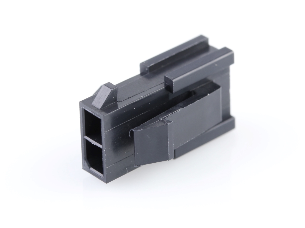 43020-0200 Micro-Fit 3.0 Plug Housing, Dual Row, 2 Circuits, Panel Mount Ears, Low-Halogen