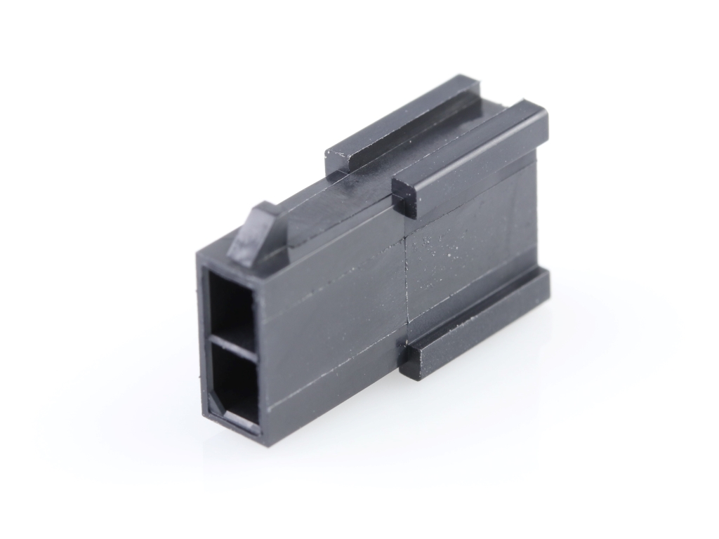 43020-0201 Micro-Fit 3.0 Plug Housing, Dual Row, 2 Circuits, Low-Halogen,  Black