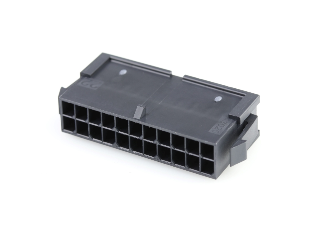 43020-2200 Micro-Fit 3.0 Plug Housing, Dual Row, 22 Circuits, Panel Mount  Ears, Low-Halogen