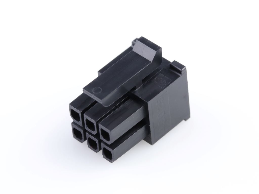 43025-0600 Micro-Fit 3.0 Receptacle Housing, Dual Row, 6 Circuits, Low-Halogen