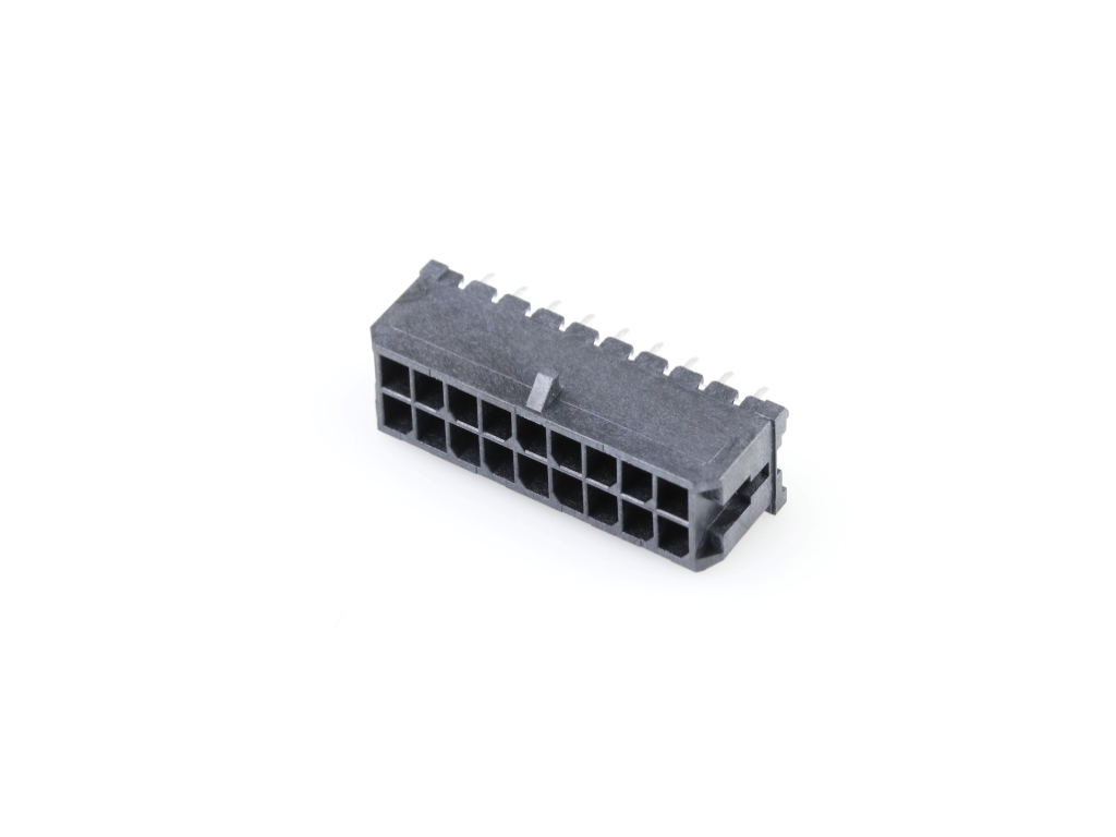 43045-1828 Micro-Fit 3.0 Vertical Header, Dual Row, 18 Circuits, with  PCB Polarizing Peg, Gold