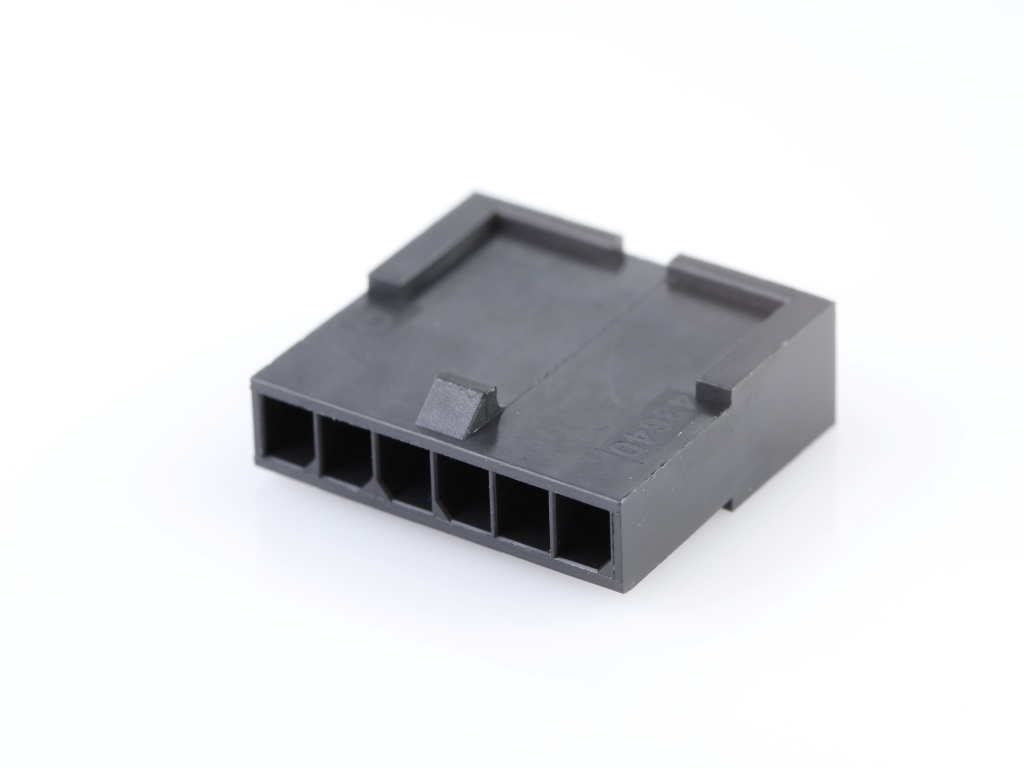 43640-0601 Micro-Fit 3.0 Plug Housing, Single Row, 6 Circuits, Low-Halogen