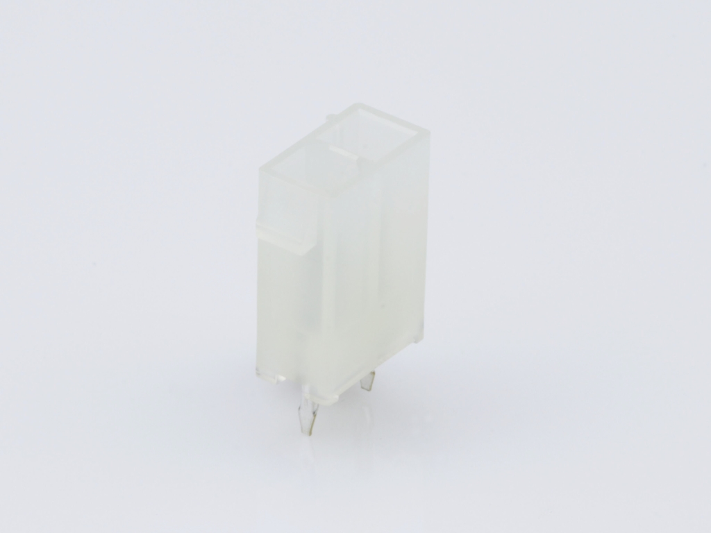 39-28-1023 Mini-Fit Jr. Vertical Header, Dual Row, 2 Circuits, without Snap-in Plastic Peg PCB Lock, Tin