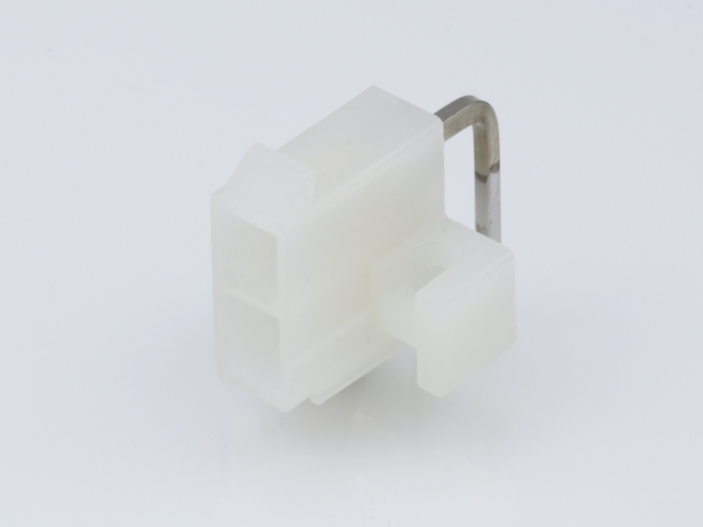 39-29-5023 Mini-Fit Jr. Header, Dual Row, Right-Angle, with PCB Mounting Flange, 2 Circuits, Gold (Au) Plating